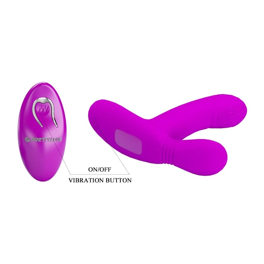PRETTY LOVE - MASSAGGIATORE PER CLITORIDE GERI TELECOMANDO ROSA